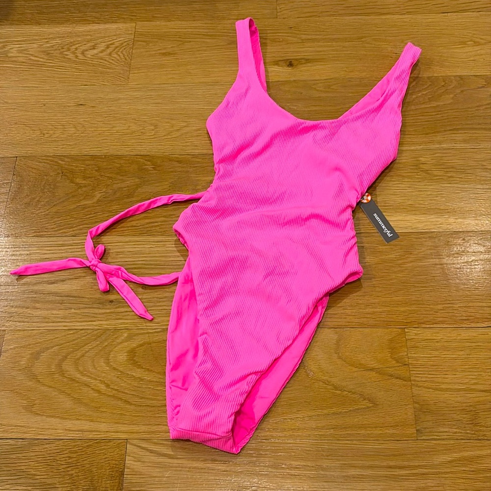 Summerful Ibiza one piece swim suit XS hot pink